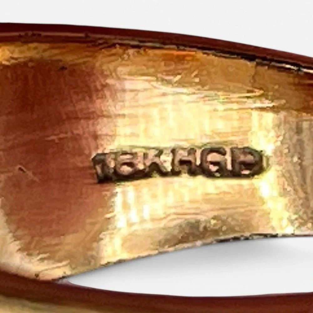 Vintage 18K Gold HGE Womens Ring Multi Gem‎ Sz 8.5